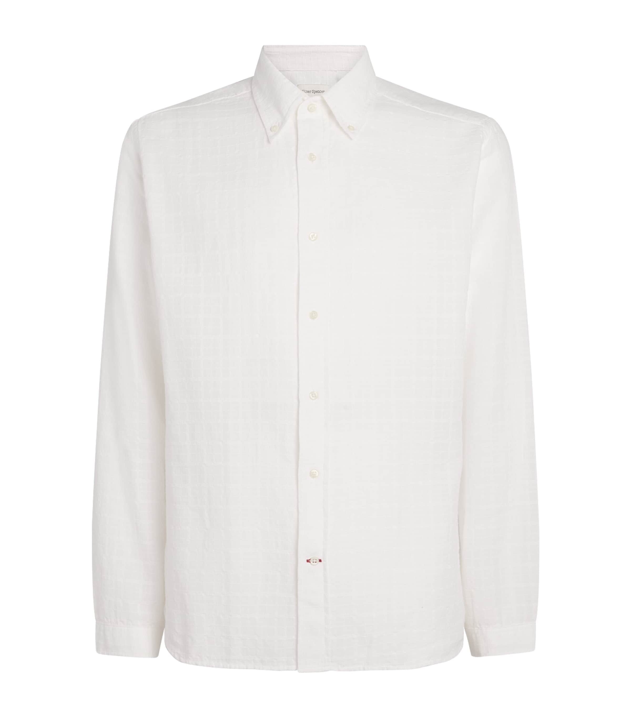 Oliver Spencer Mens Organic Cotton Brook Shirt White Image 1