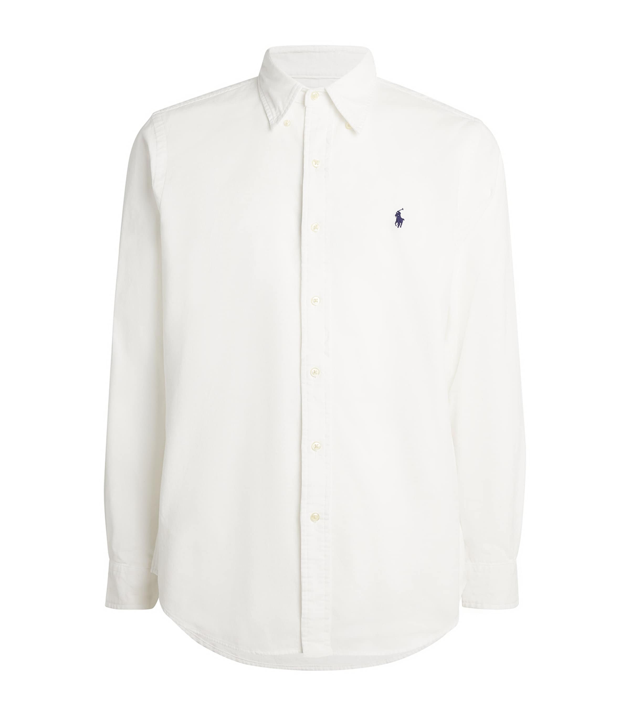 Shop Polo Ralph Lauren Corduroy Polo Pony Shirt In White
