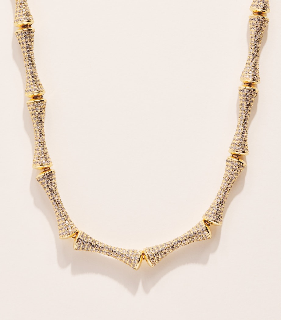 Eddie Borgo Gold-Plated Pavé Bambù Necklace Gold Image 1