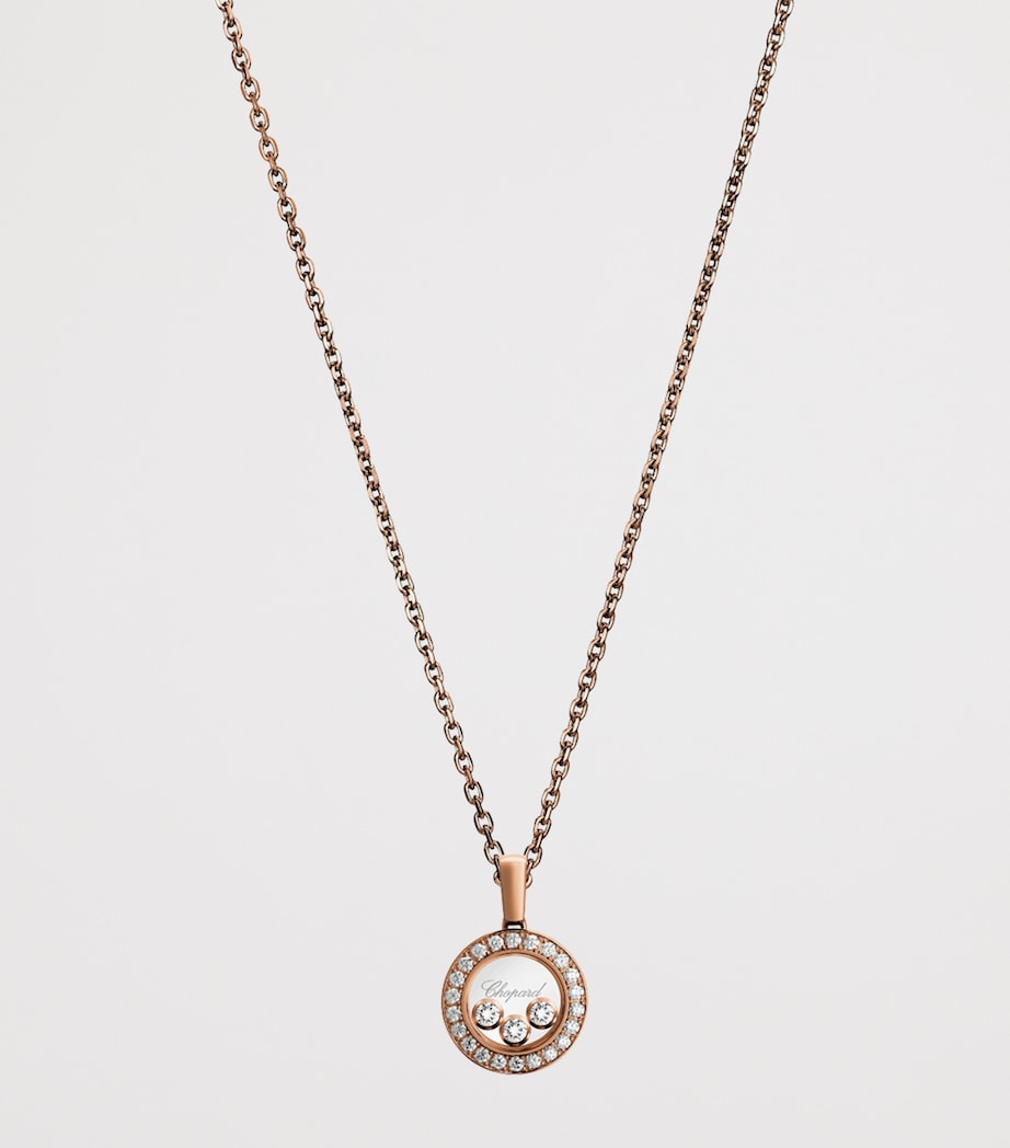 Rose Gold and Diamond Happy Diamonds Icons Pendant Necklace 18K ROSE GOLD Image 2