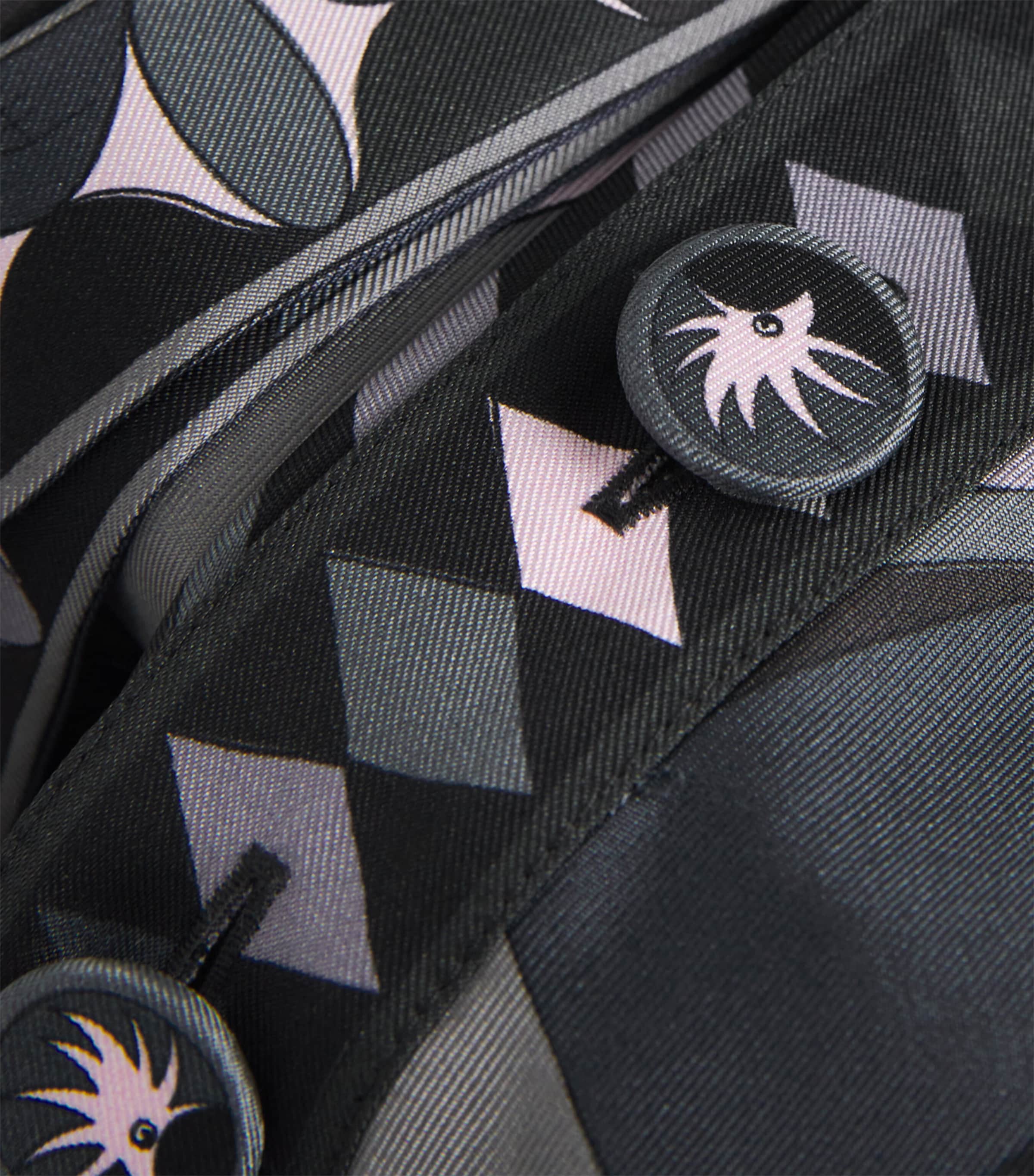 Silk High-Neck Mini Dress 023/BLACK PINK Image 6