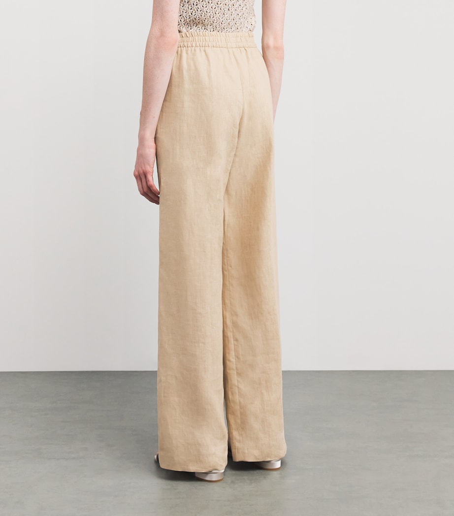 Linen Wide-Leg Trousers SABBIA Image 4