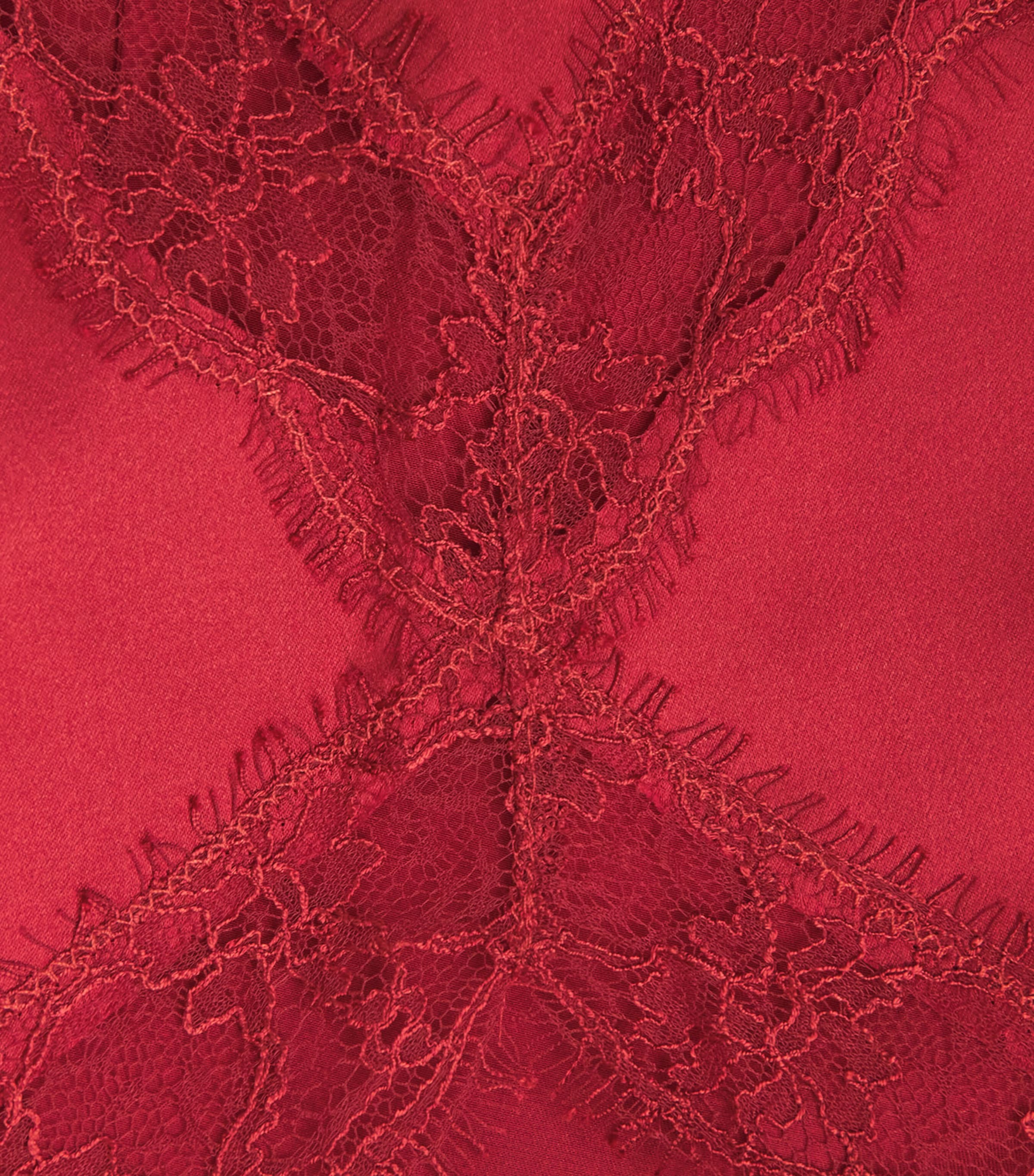 Silk Lace-Trim Shorts RED 600 Image 5