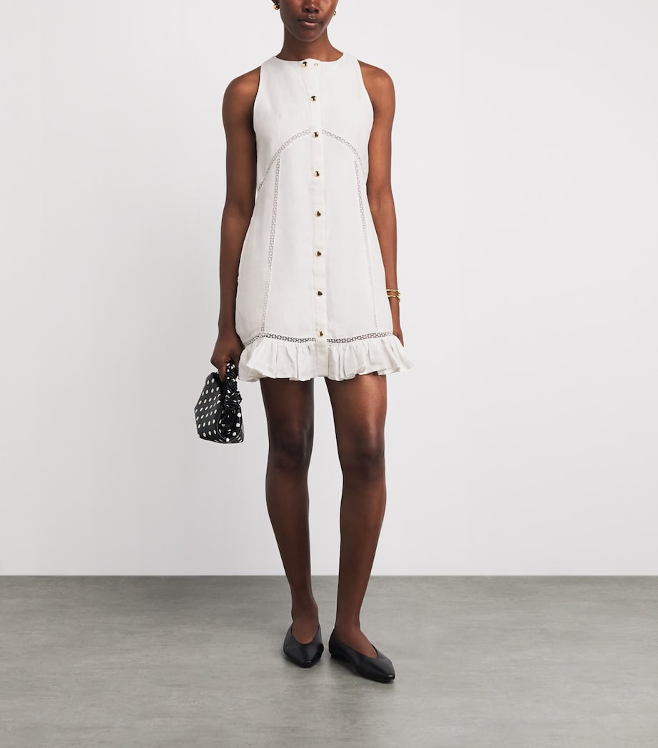Maje Womens Embroidered Mini Dress White Image 2
