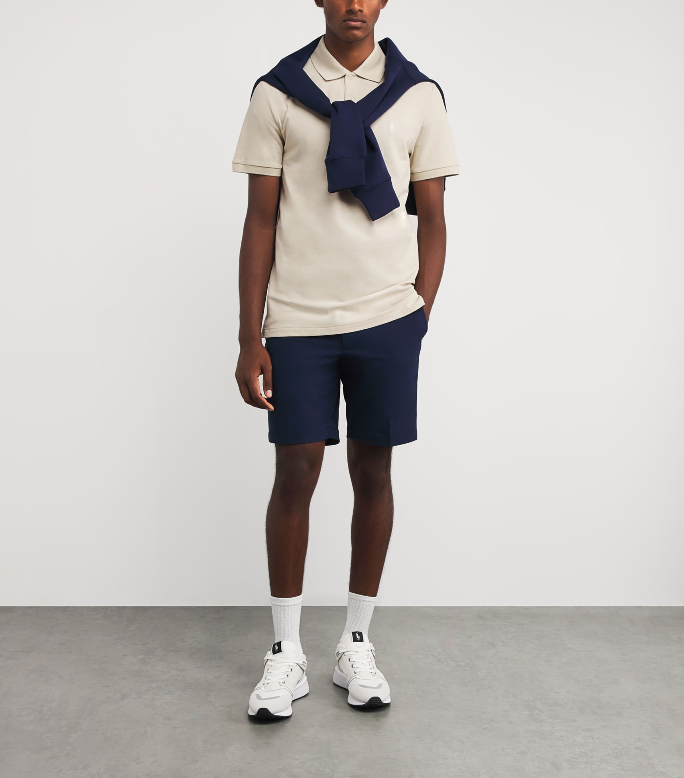 Stretch-Cotton Performance Tailored Polo Shirt BASIC SAND Image 2