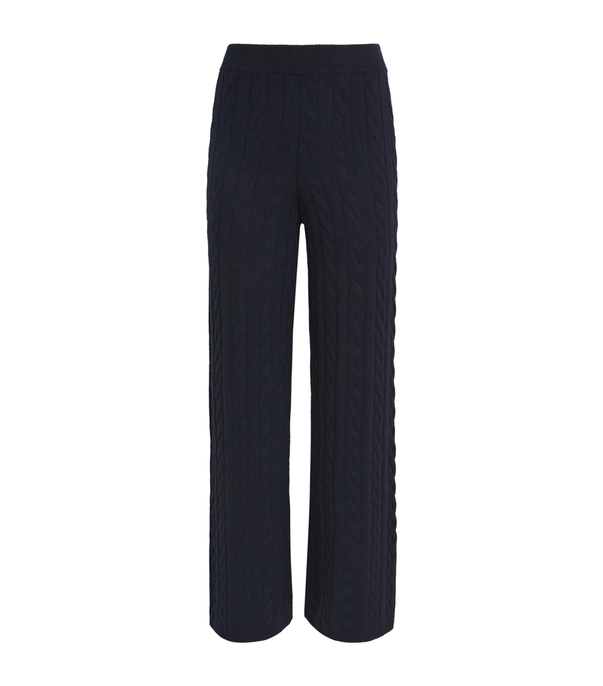 Cashmere Cable-Knit Sweatpants