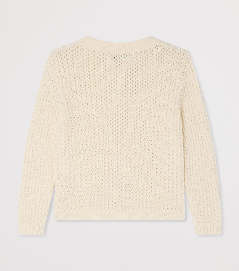 Cotton Leonita Cardigan (10-14 Years) ECRU Image 2