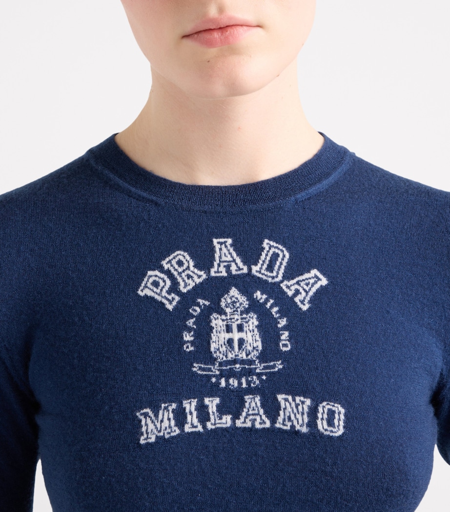 Cashmere Logo Sweater F057L Image 4