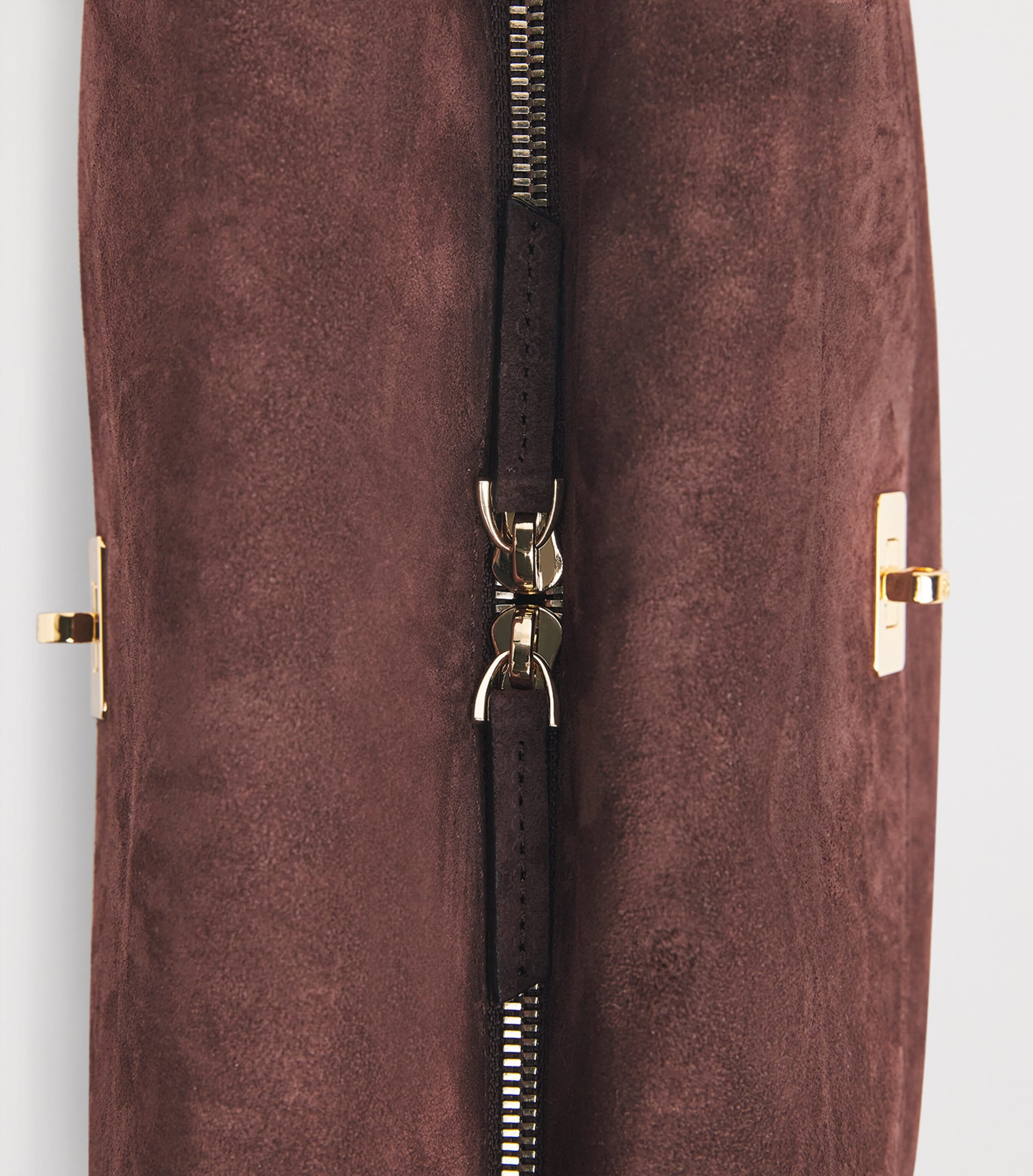 Sandro Paris Mini Suede Le Grand Bazaar Top-Handle Bag Brown Image 6