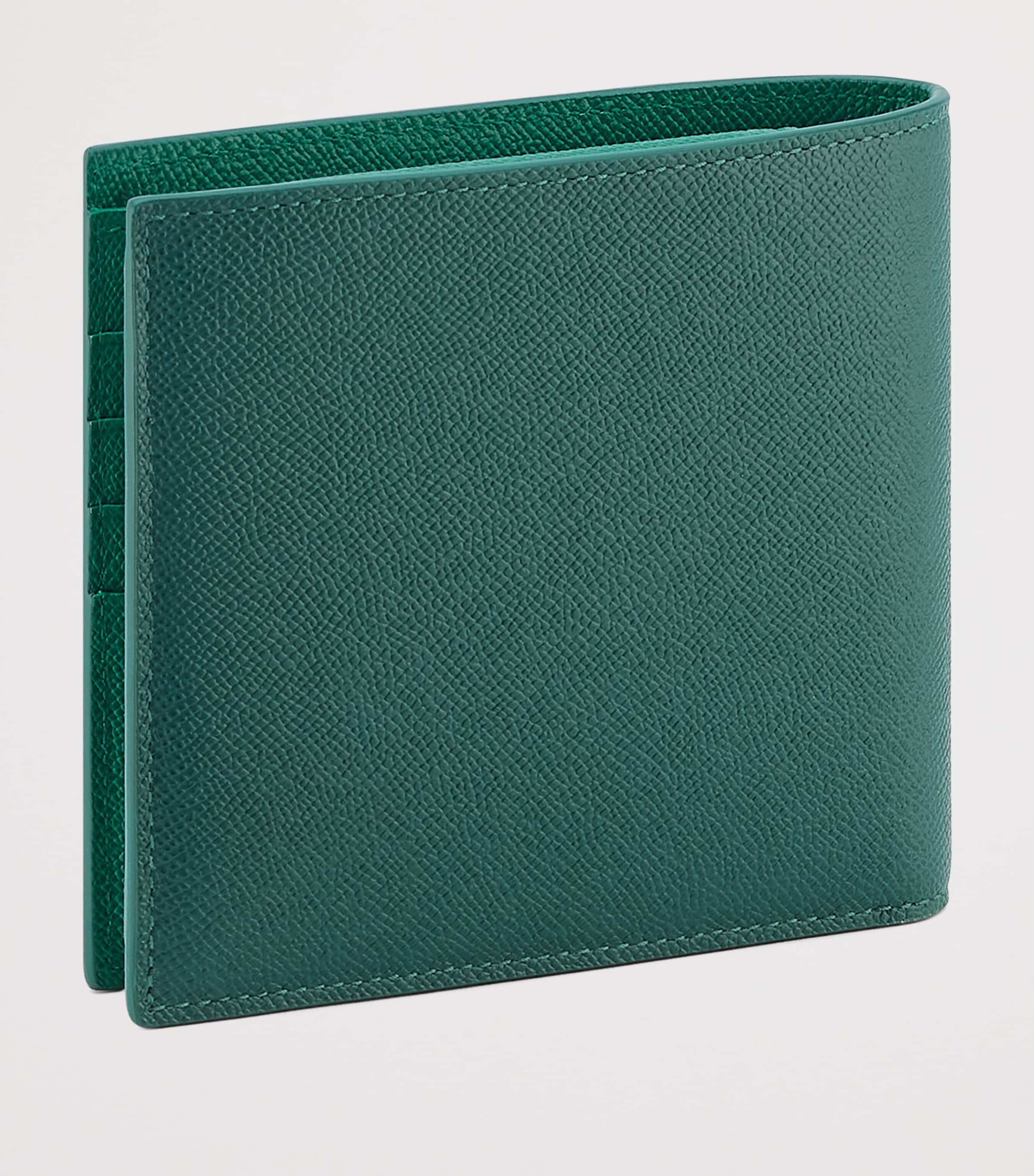 Leather Bvlgari Bvlgari Man Compact Wallet GREEN MEDIUM Image 3