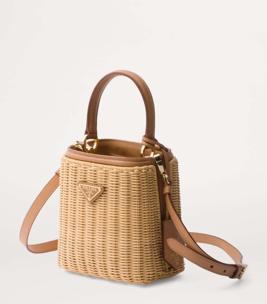 Mini Wicker Panier Top-Handle Bag F0018 Image 3