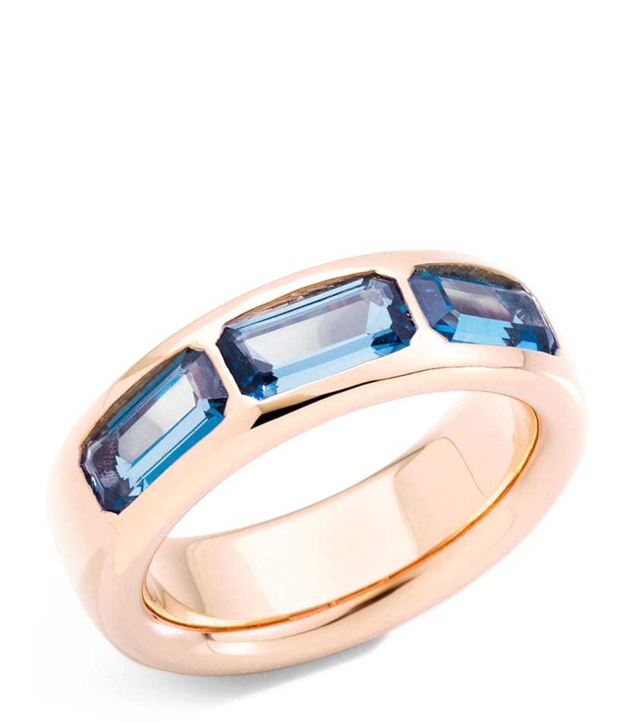 Rose Gold and London Blue Topaz Iconica Ring 000TL Image 1