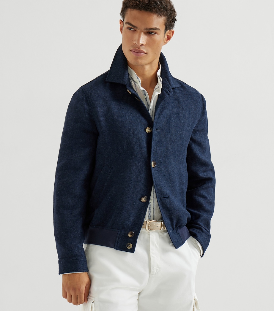 Silk-Linen-Wool Overshirt C038 Image 3