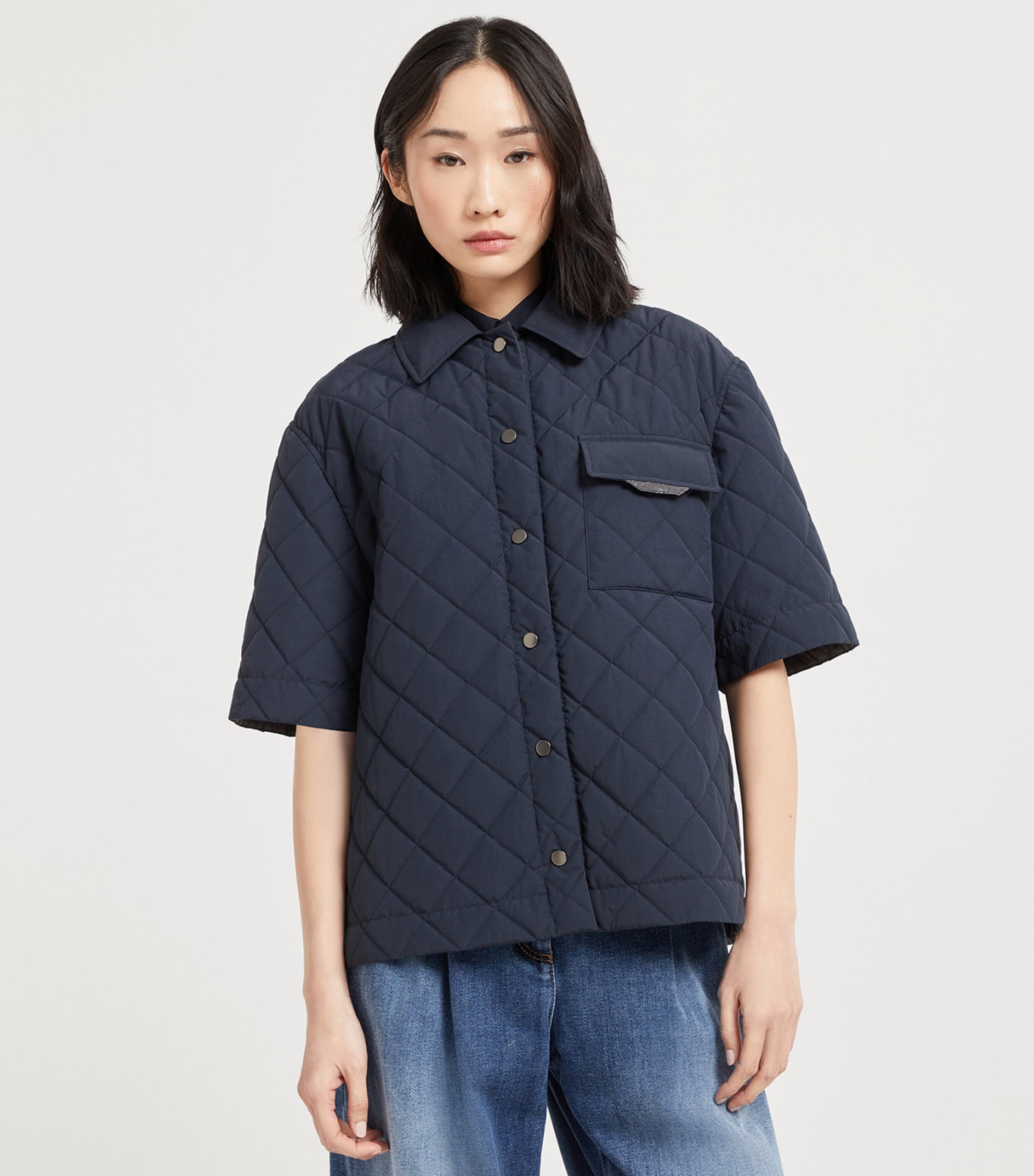 Padded Short-Sleeve Jacket C1780 Image 2