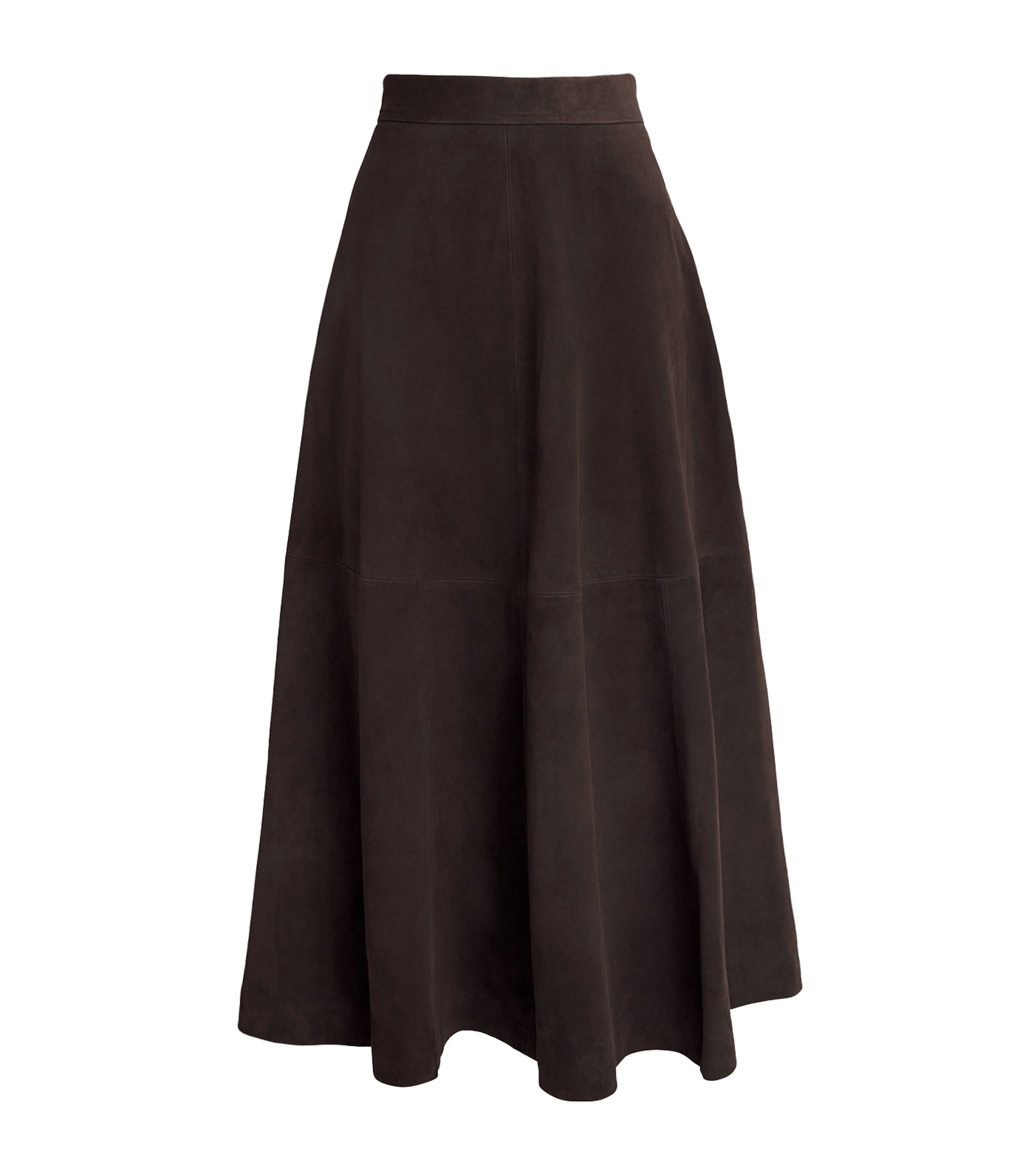 Rohe Suede Midi Skirt In Brown