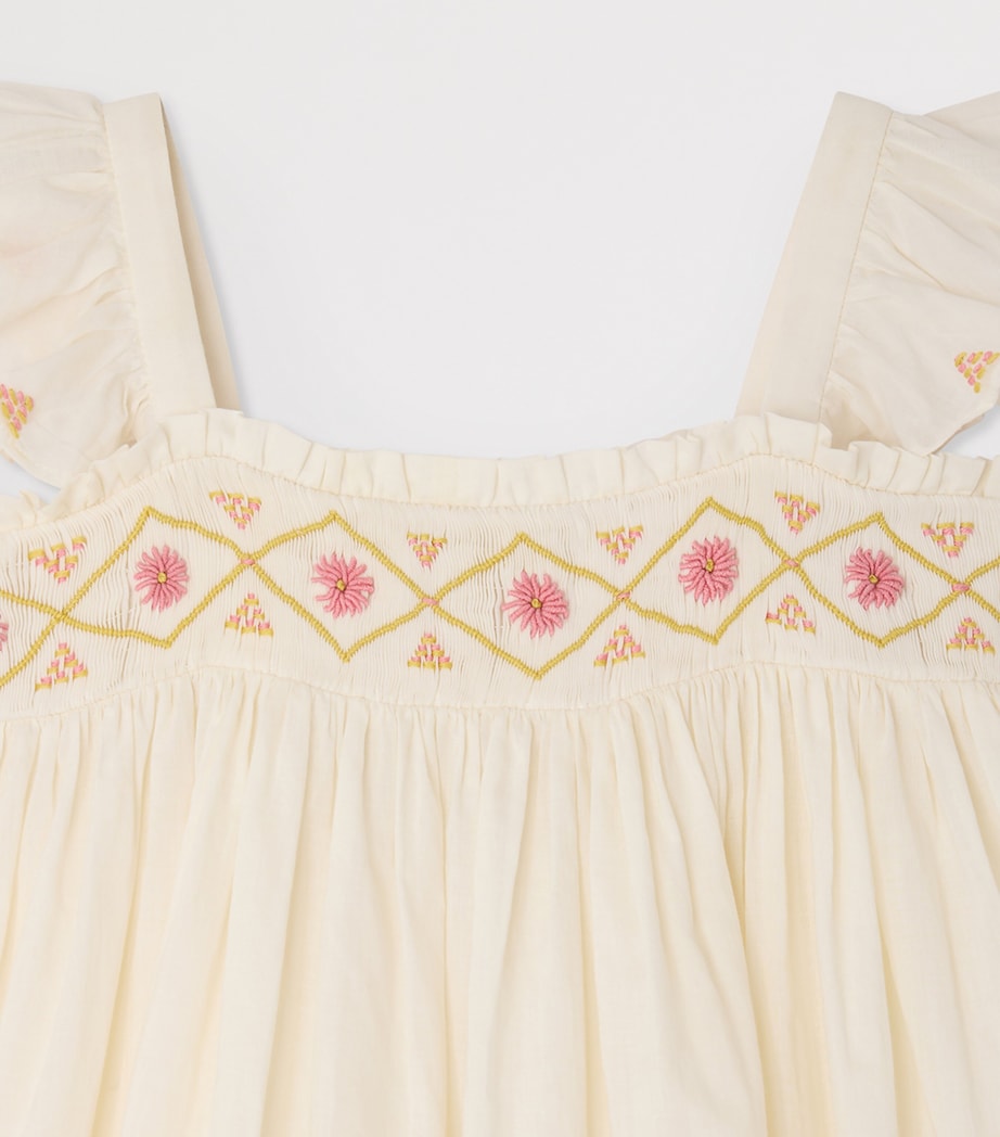 Bonpoint Cotton Laora Dress (10-14 Years) Upb Ecru Image 3