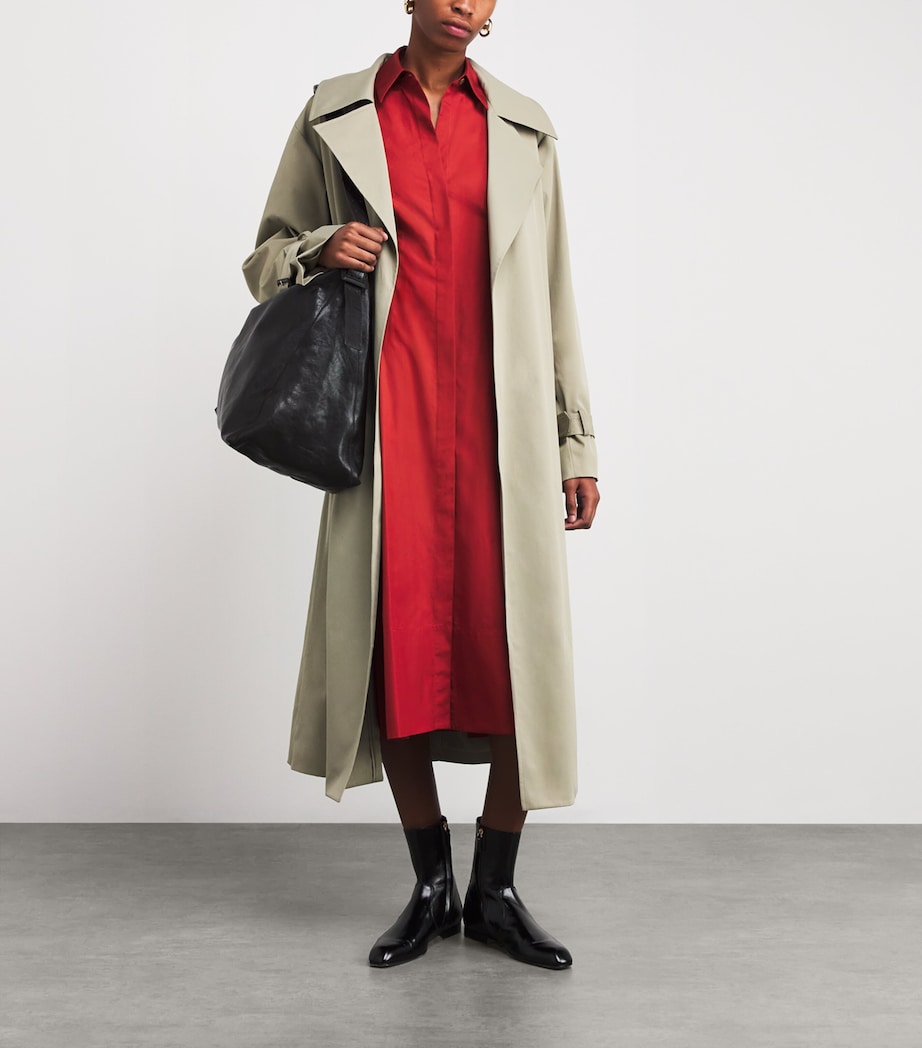 Cotton Shirt Midi Dress 627BKR-BRICK ROSE Image 2