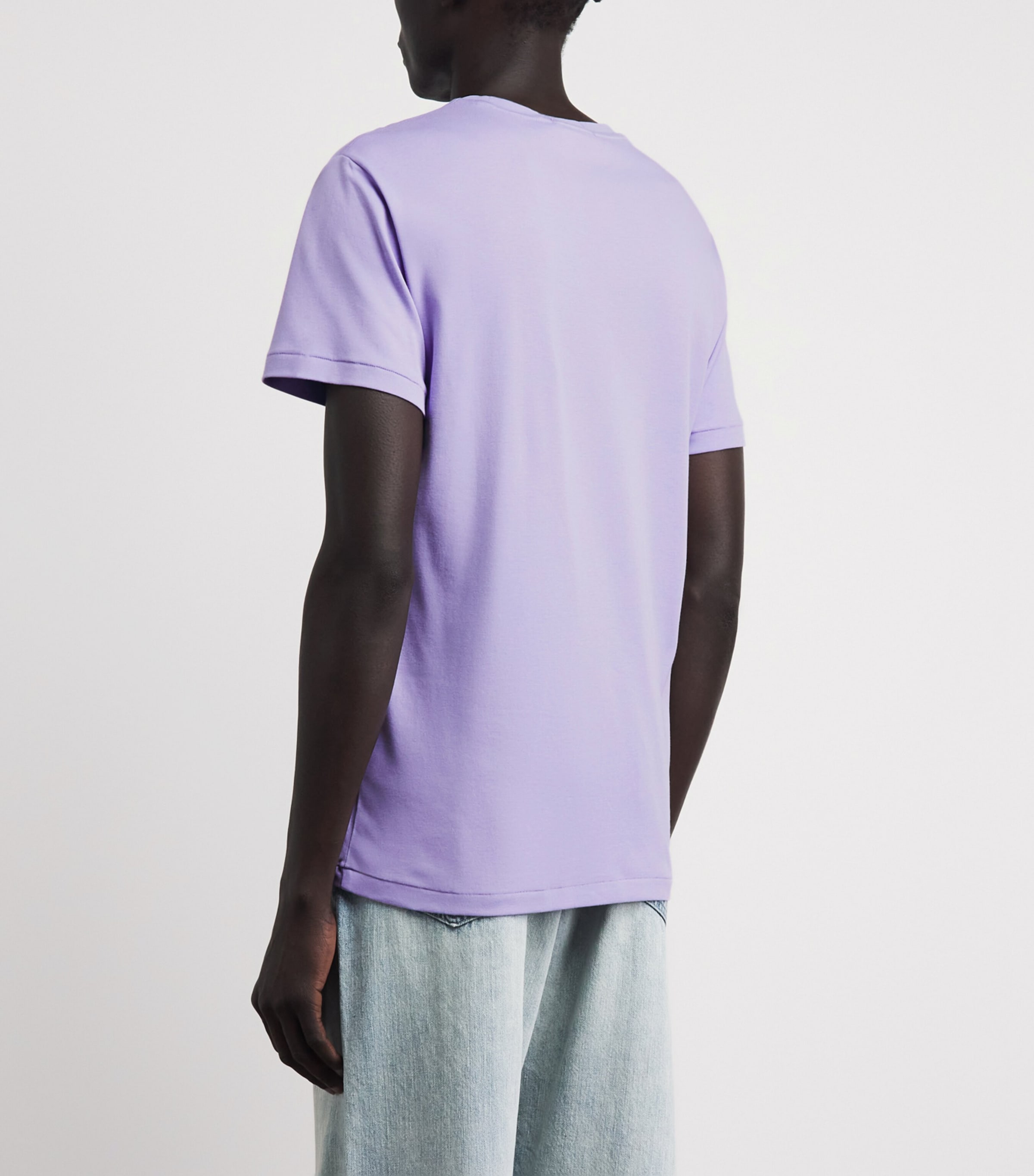 Polo Ralph Lauren Mens Pima Cotton Polo Pony T-Shirt Powder Purple Image 5