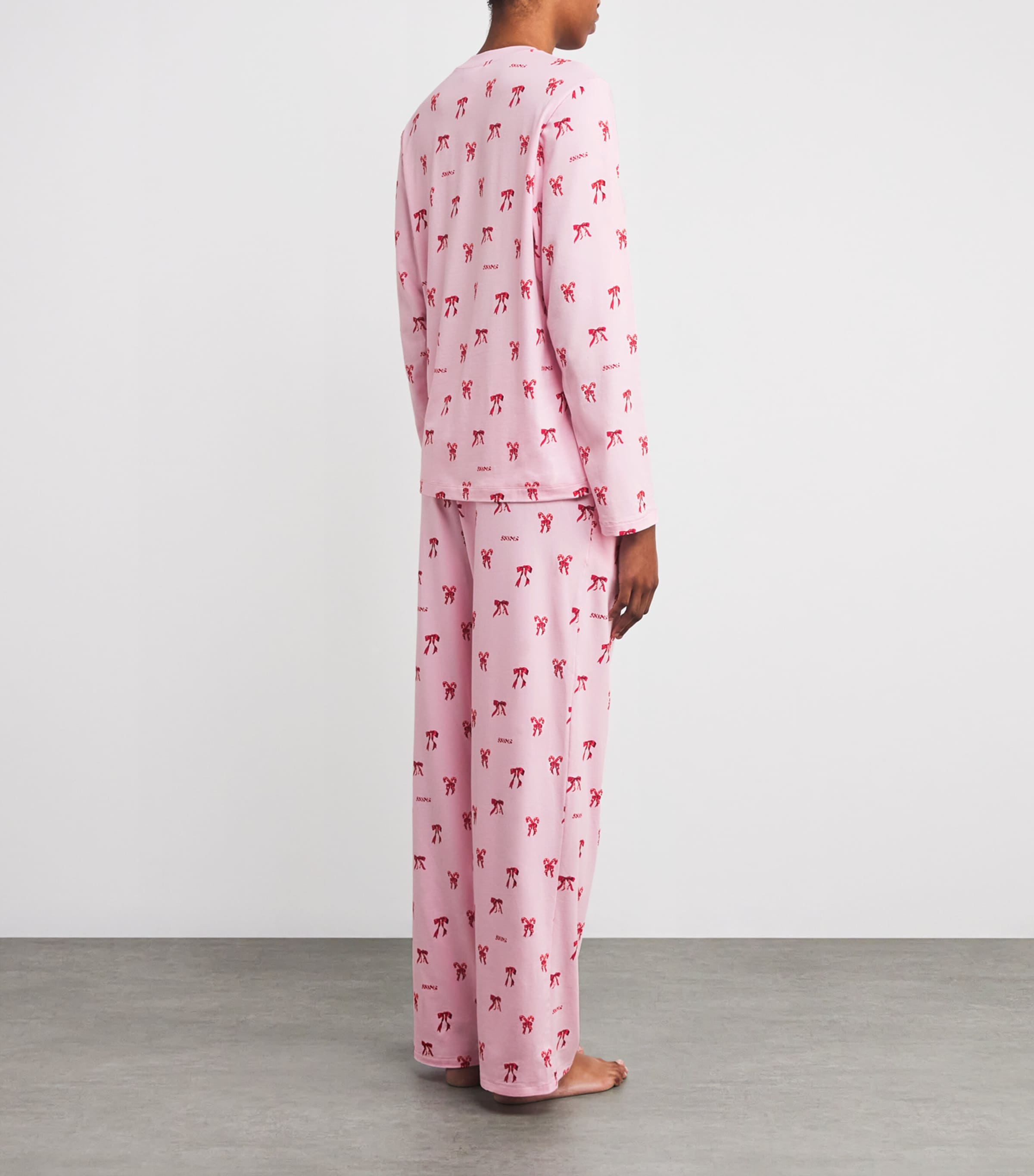 Boyfriend Long-Sleeve and Trouser Pyjama Set CB CANDY BOW PRINT Image 3