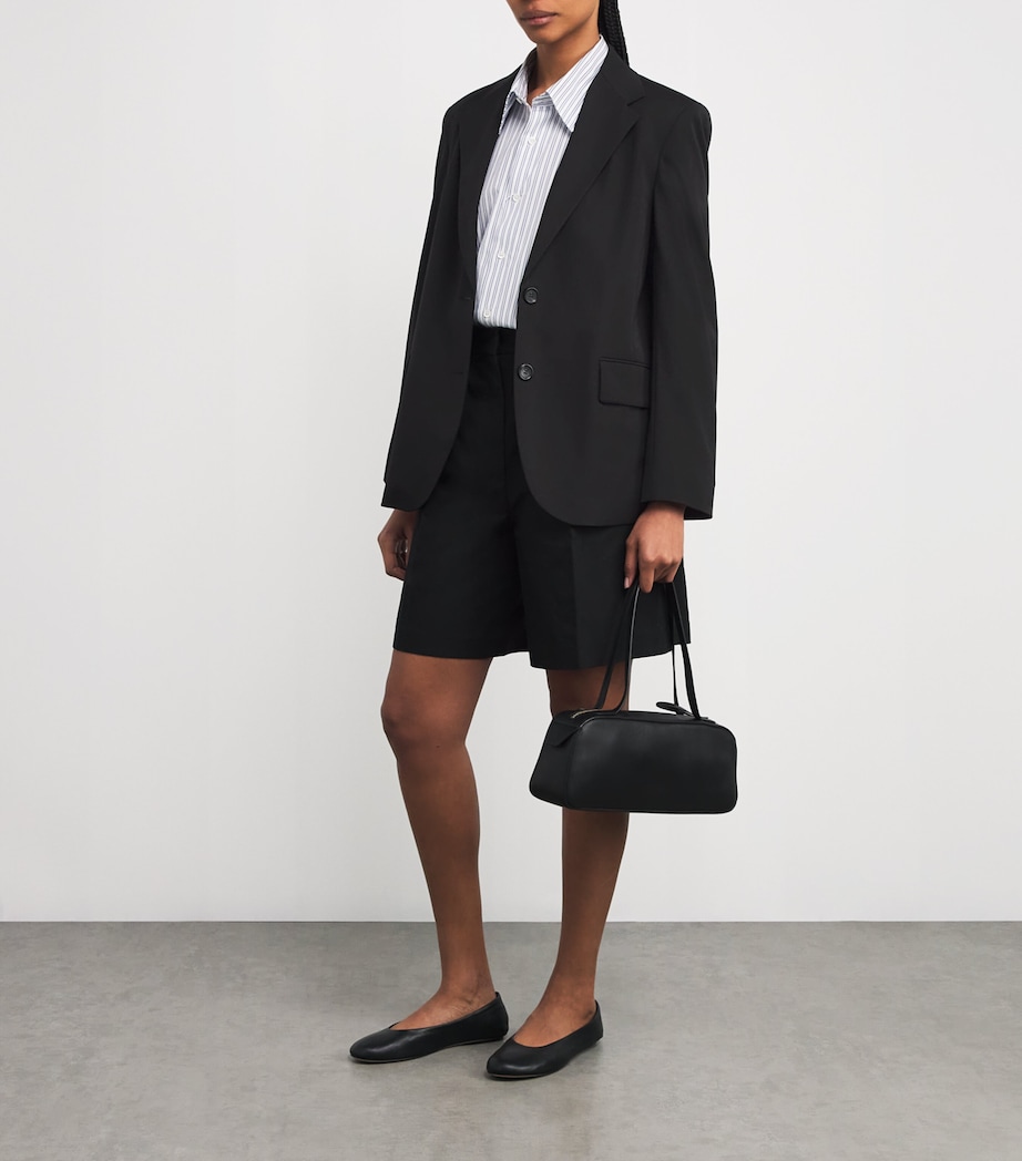 Jersey Single-Breasted Blazer BLACK Image 2