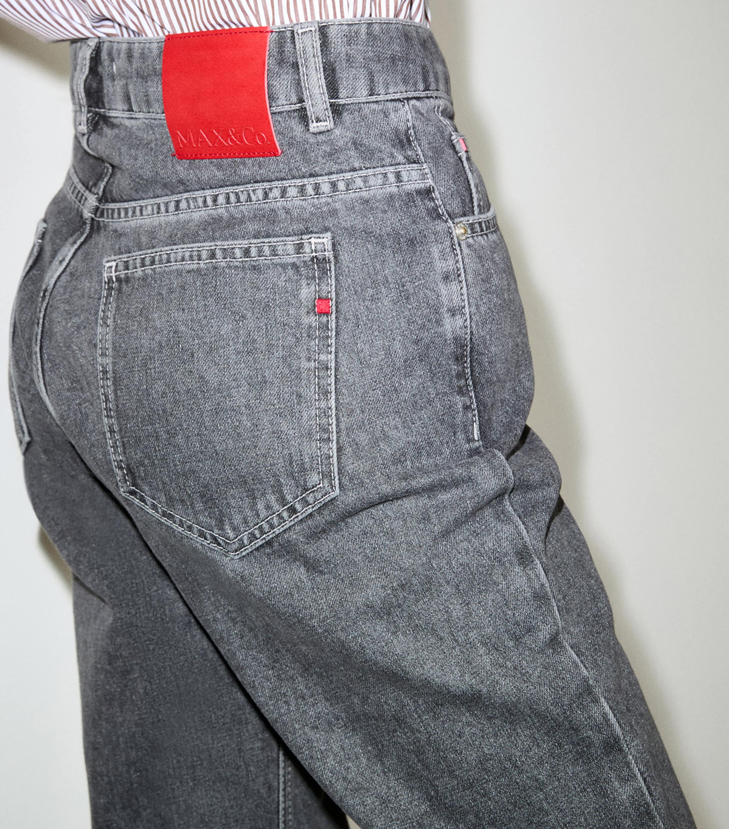 MAX&Co. Womens Straight Jeans Grey Image 6