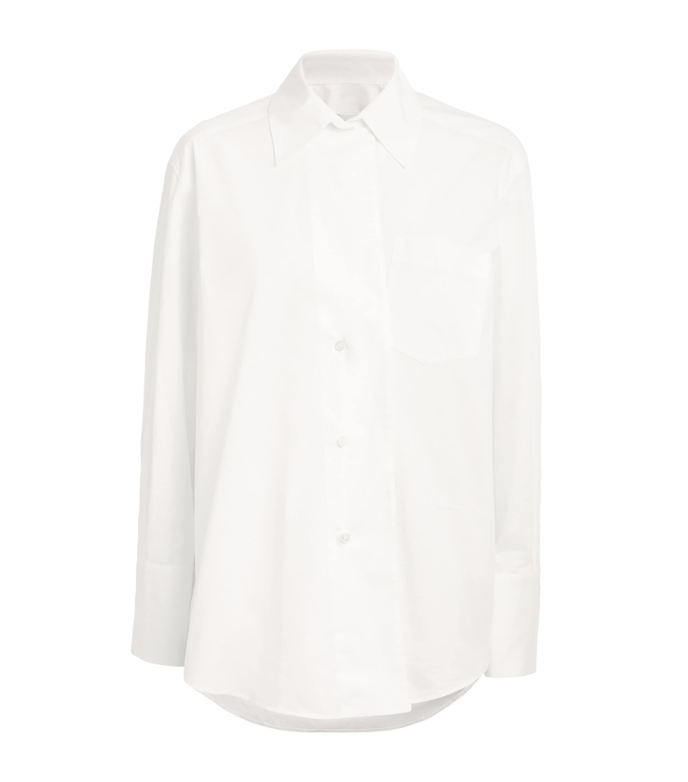 House Of Dagmar Organic Cotton Asymmetric Shirt In White