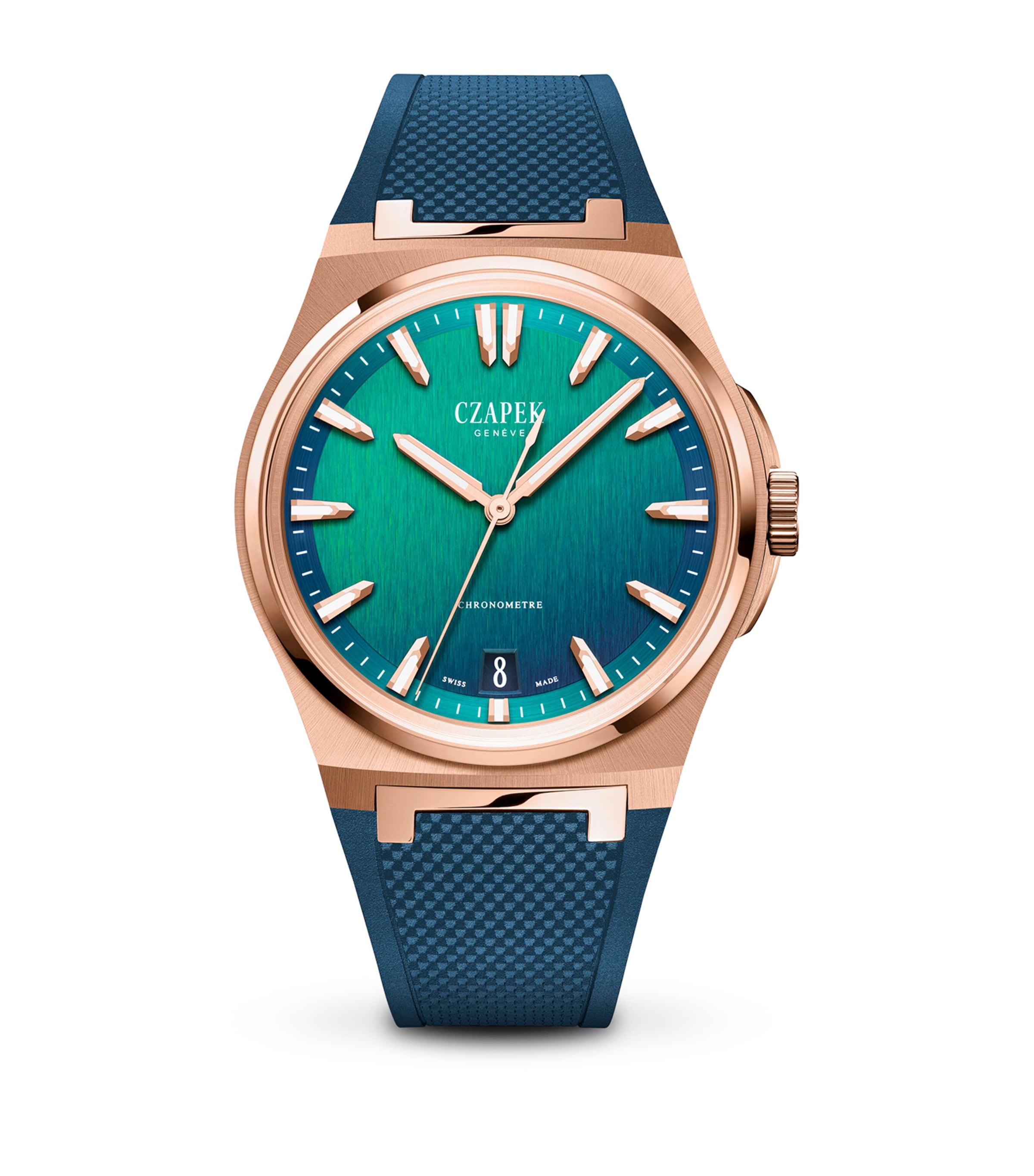 Czapek Rose Gold Antarctique Tourbillon Watch In Green