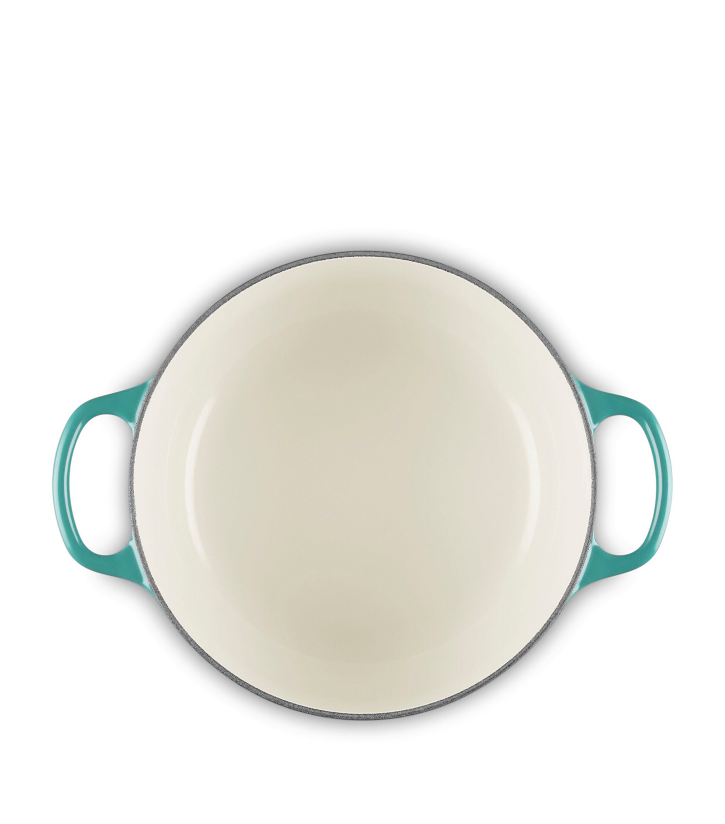 Le Creuset Cast Iron Round Casserole Dish (20cm) Bleu Riviera Image 3