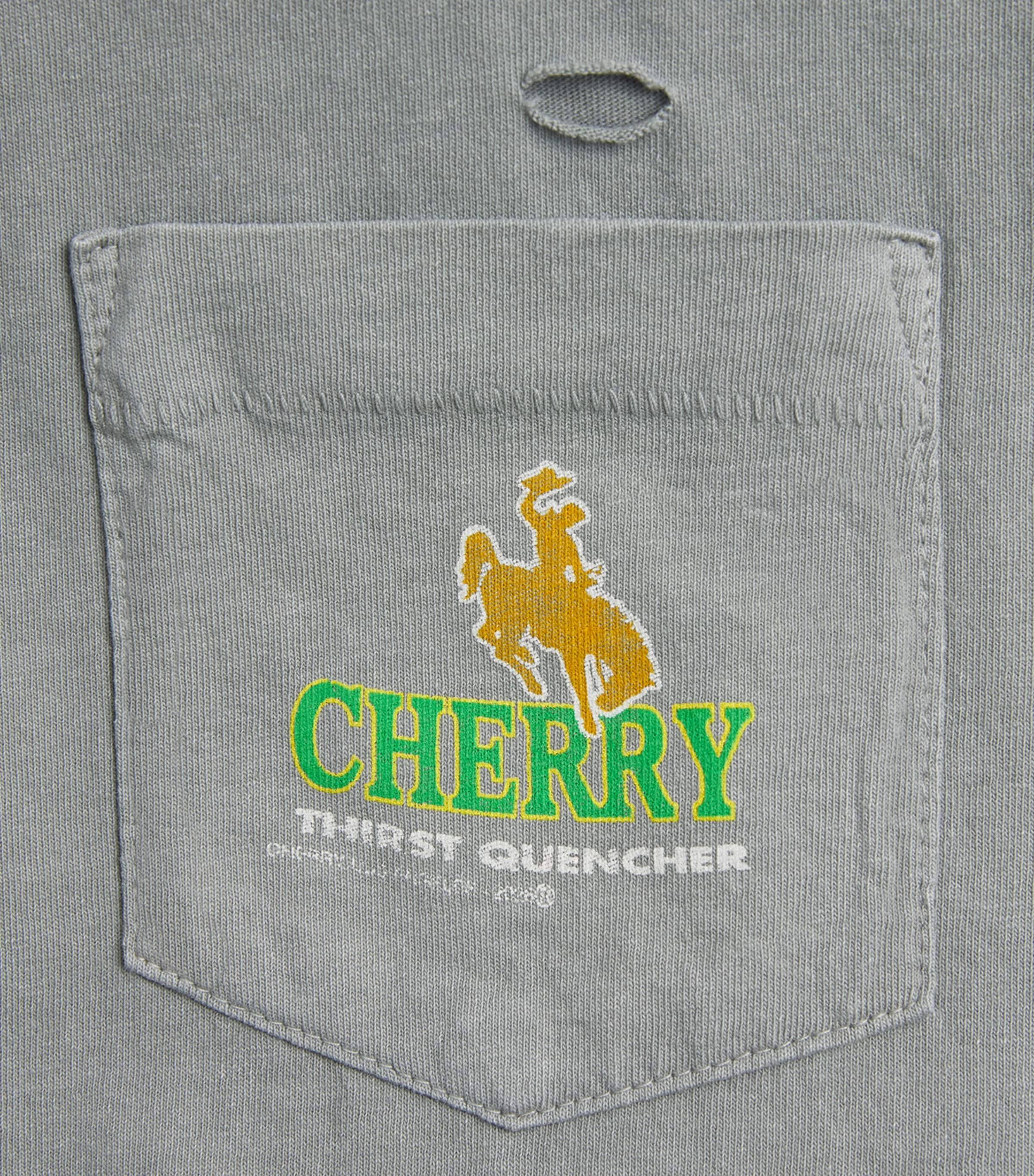 Cherry Los Angeles Mens Cotton Thirst Quencher Running Shirt Smoke Image 6