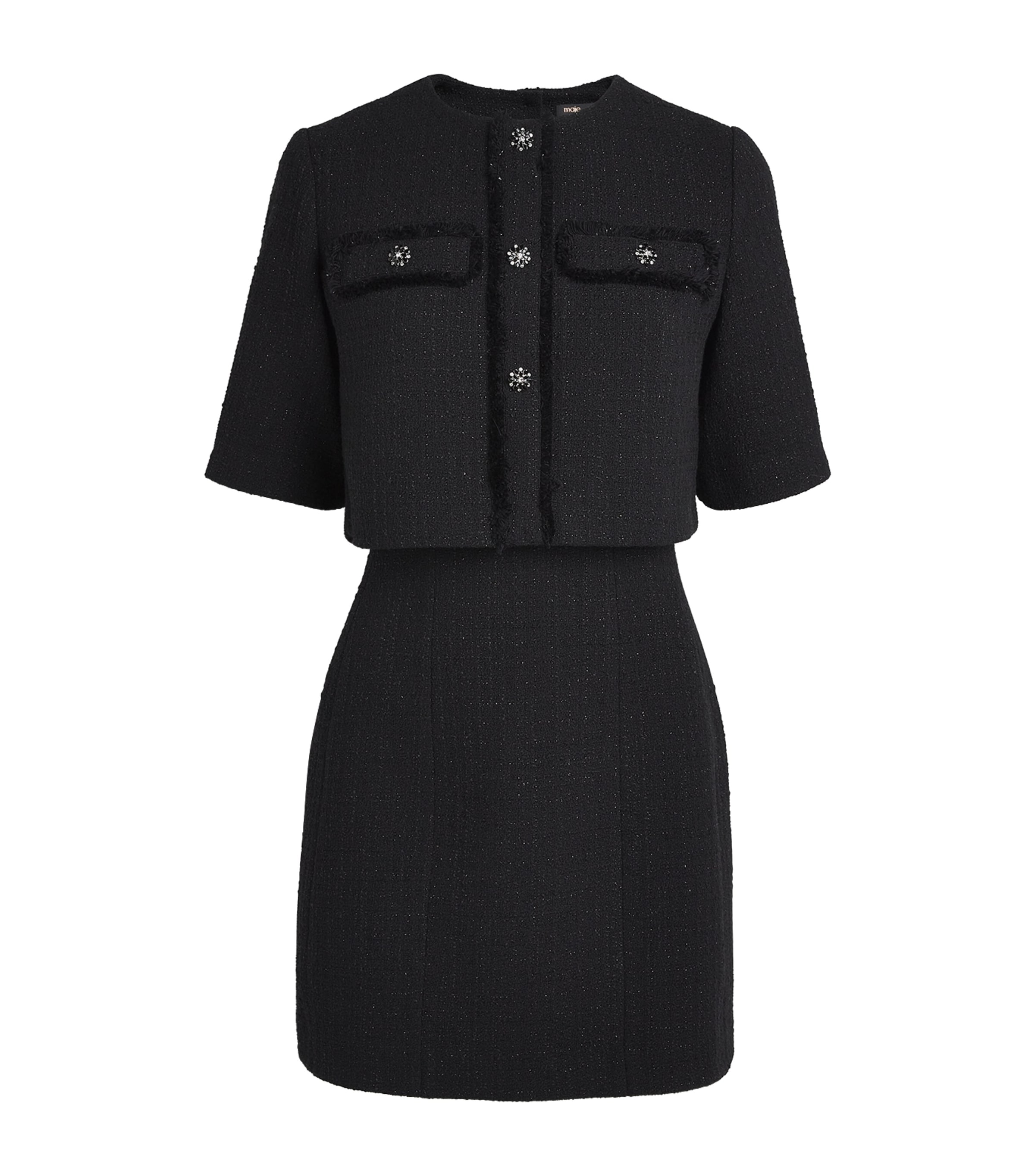 Tweed 2-in1 Mini Dress BLACK Image 1