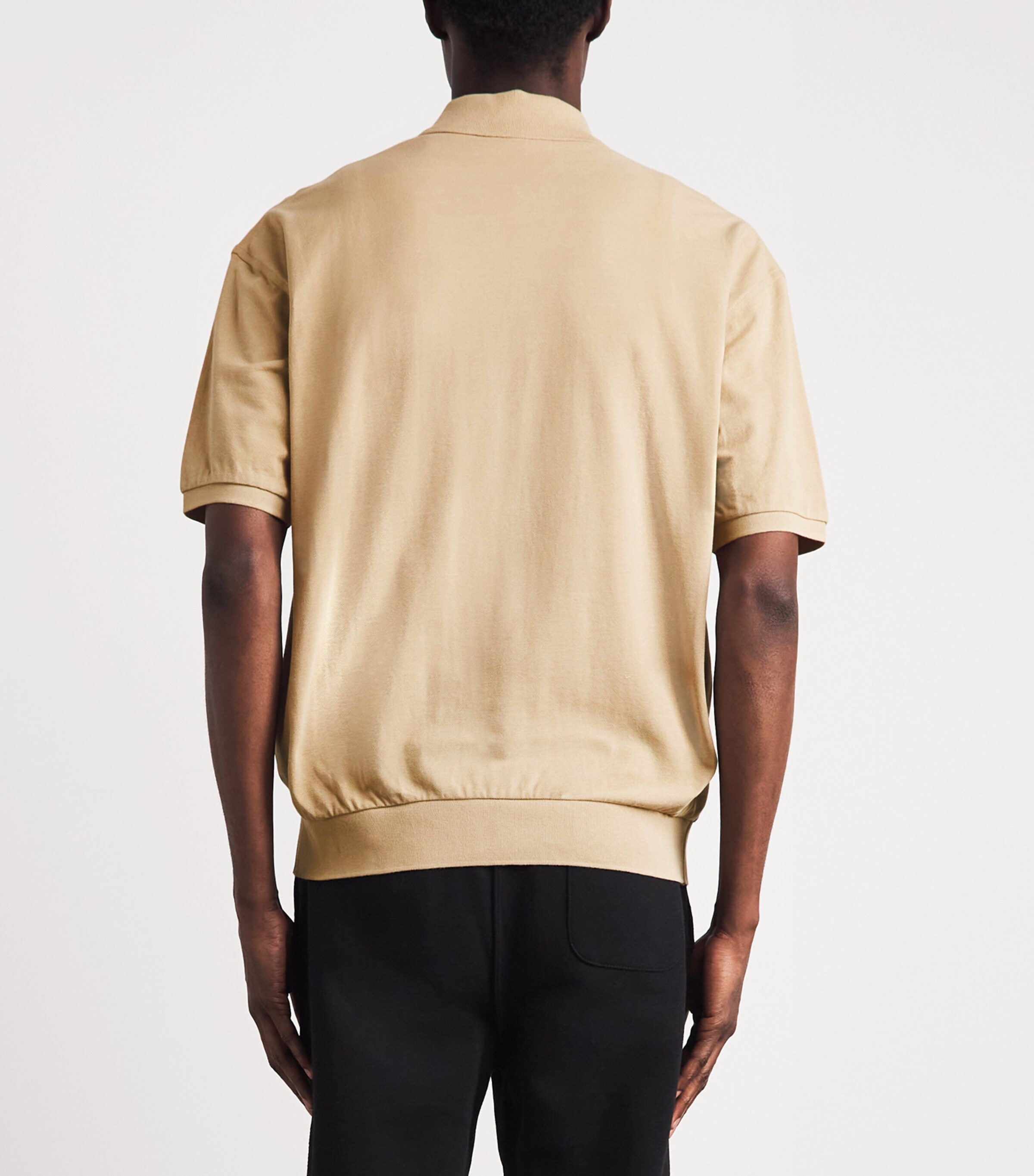 Polo Ralph Lauren Mens Cotton Featherweight Mesh Polo Shirt Vintage Khaki Image 5