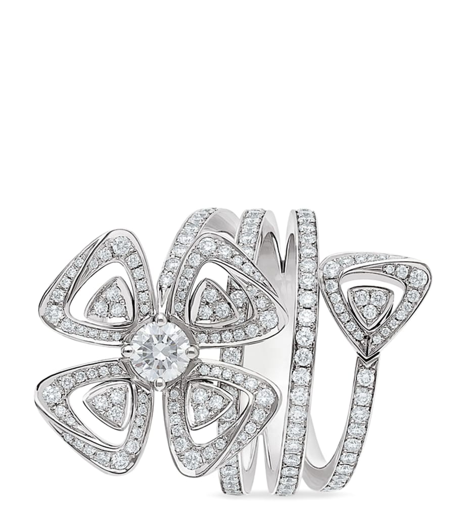 White Gold and Diamond Fiorever Ring WHITE GOLD Image 1