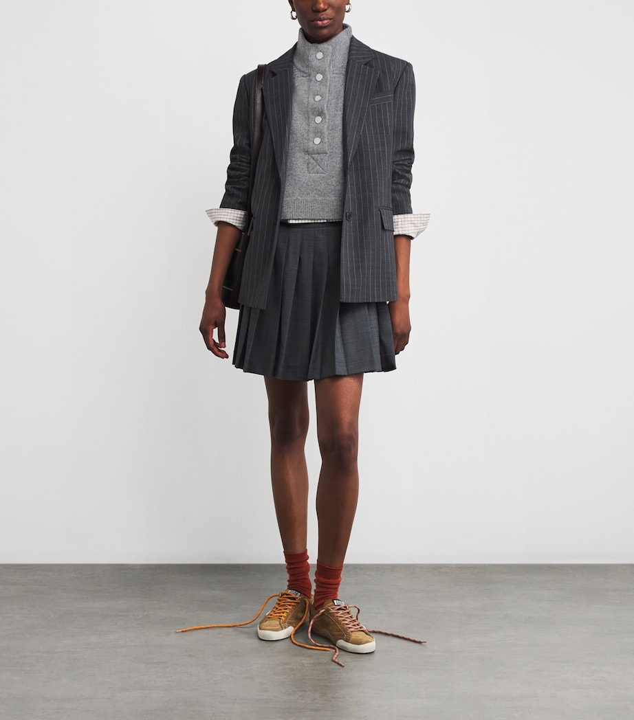 Wool Embroidered Sweater Vest MOTTLED GREY Image 2