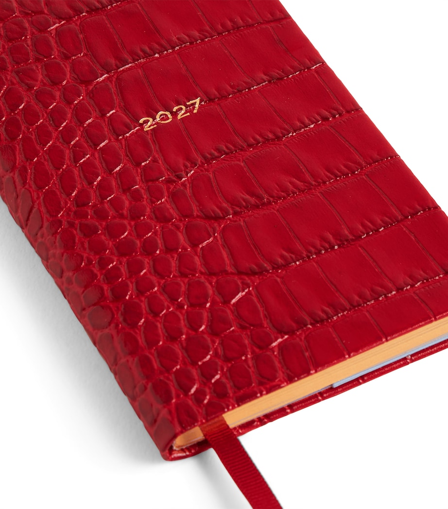 Smythson Leather Panama Weekly Diary 2027 Red Image 5