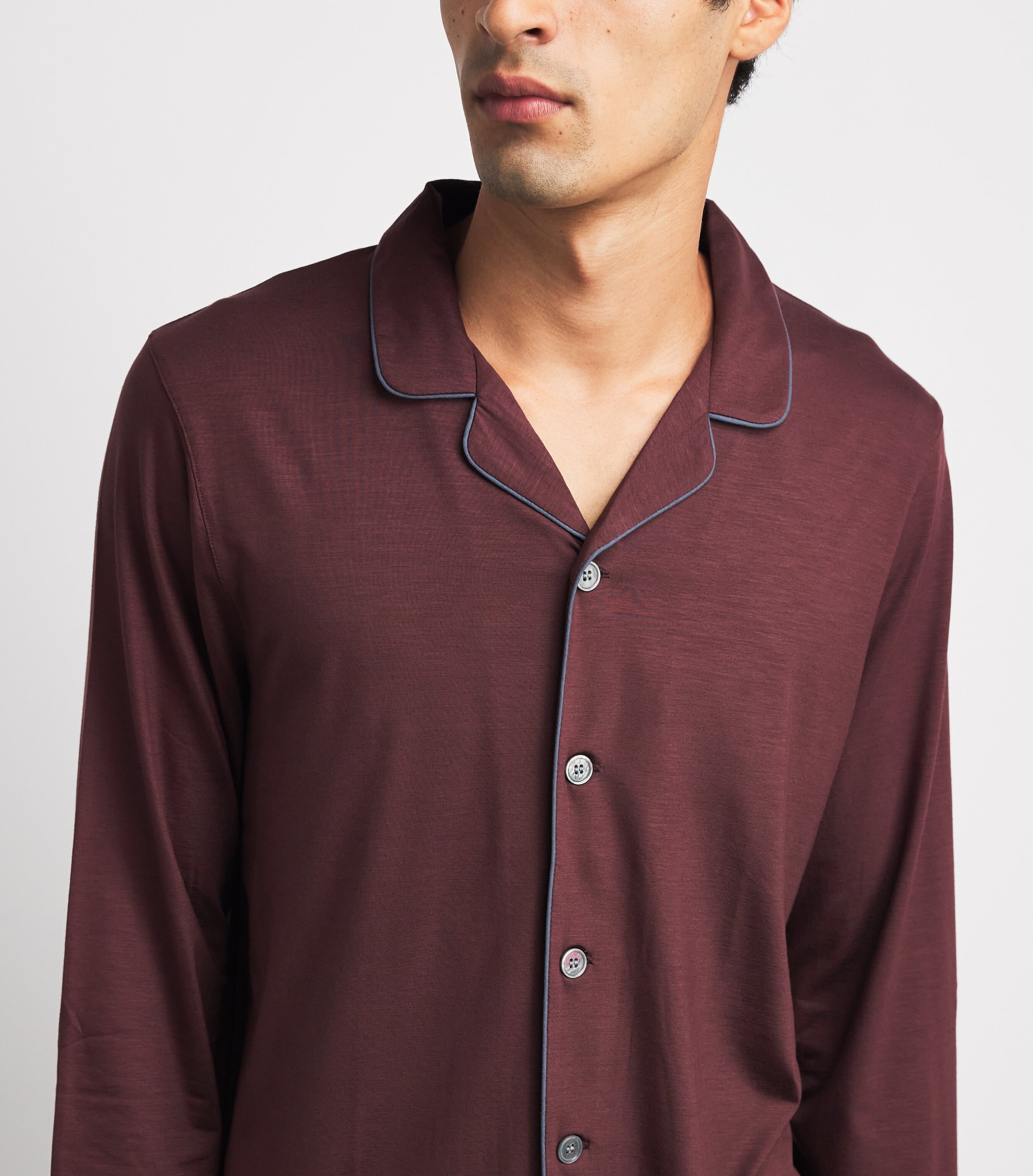 Derek Rose Mens Micro Modal Basel Pyjama Set Bro Image 3