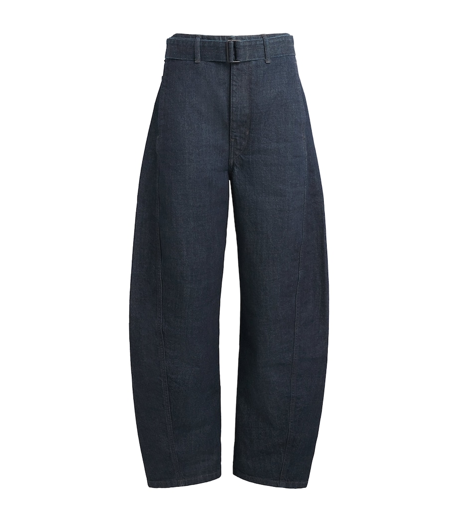 Lemaire Womens Twisted Belted Jeans Denim Indigo Image 1