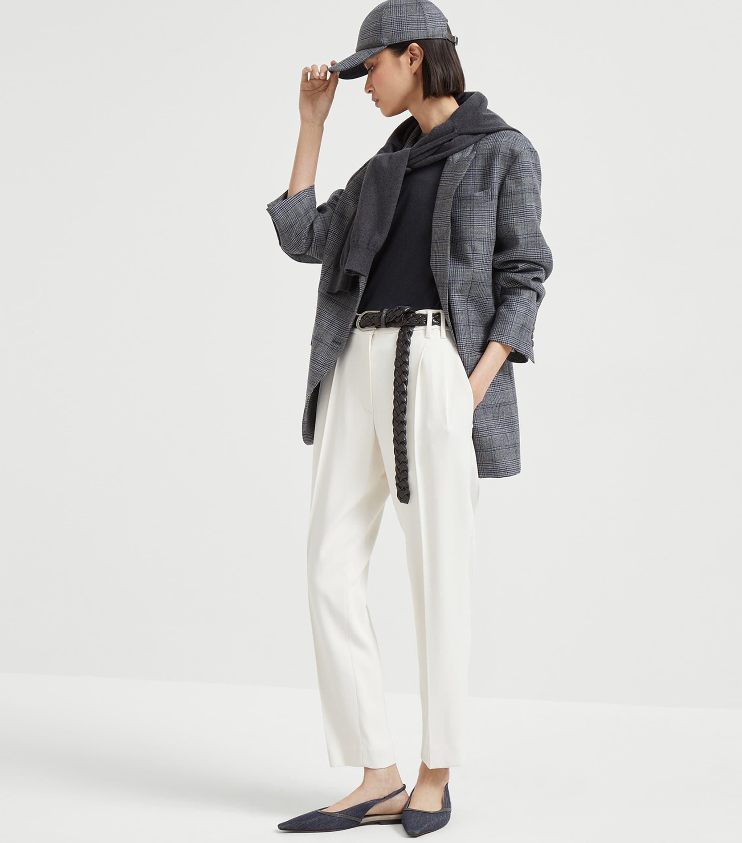 Cashmere Monili-Trim Sweater C2803 Image 4