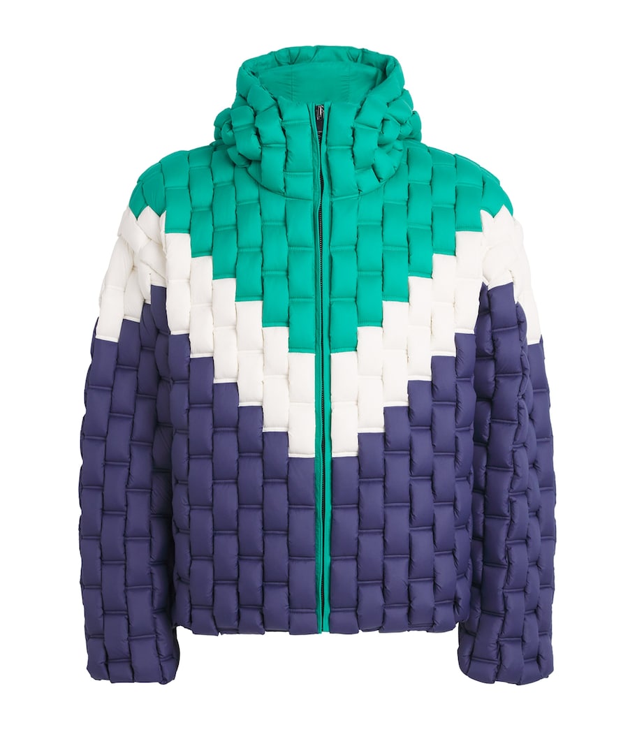 3D Down-Filled Puffer Jacket 107 GREEN BLUE MULTI Image 1