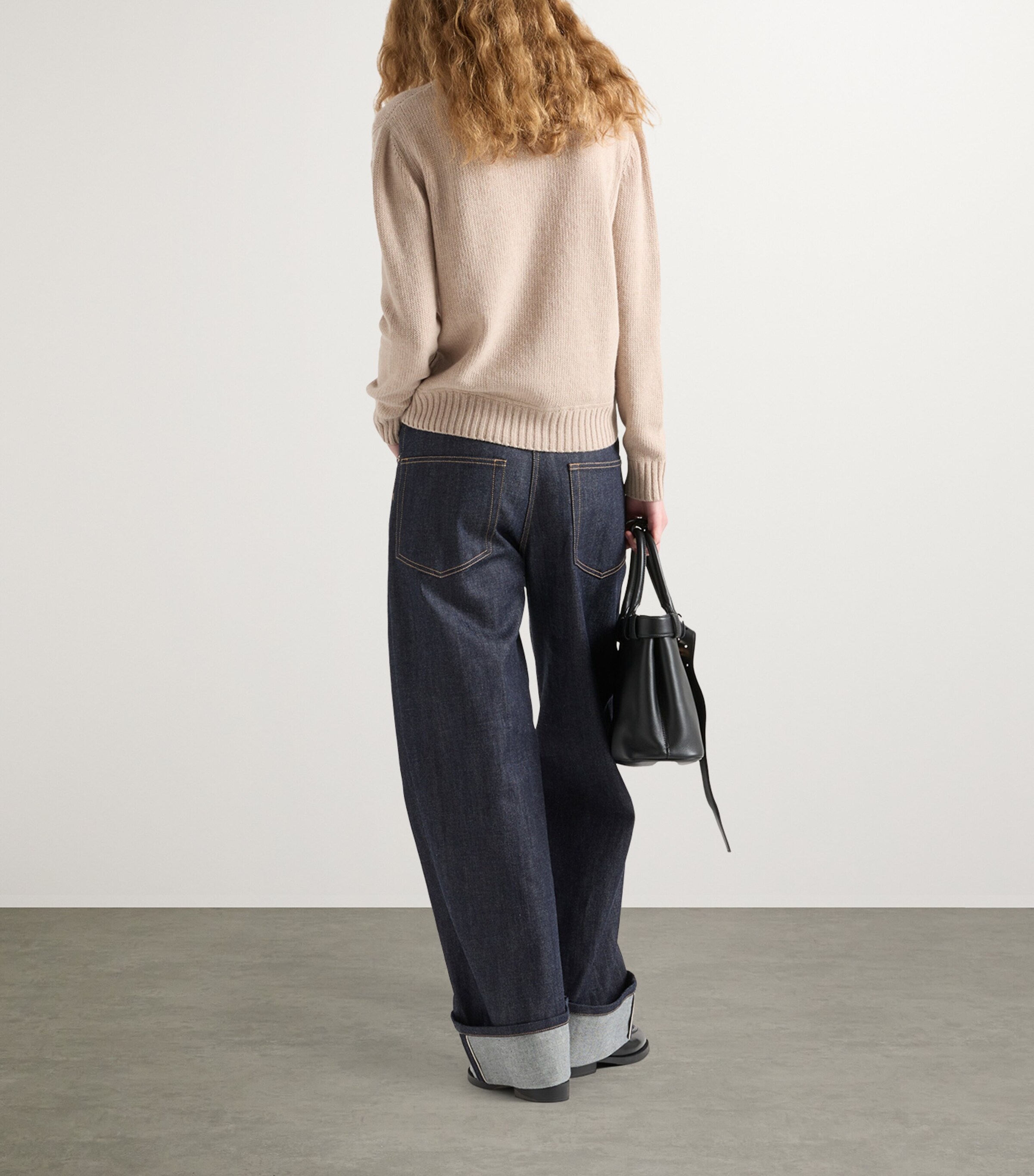 Prada Womens Wool-Cashmere Logo Sweater Image 5