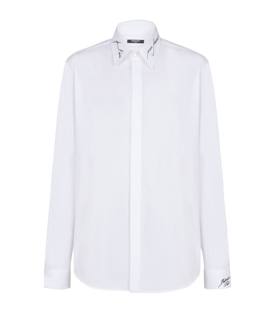 Cotton Embroidered Shirt 0FA BLANC Image 1