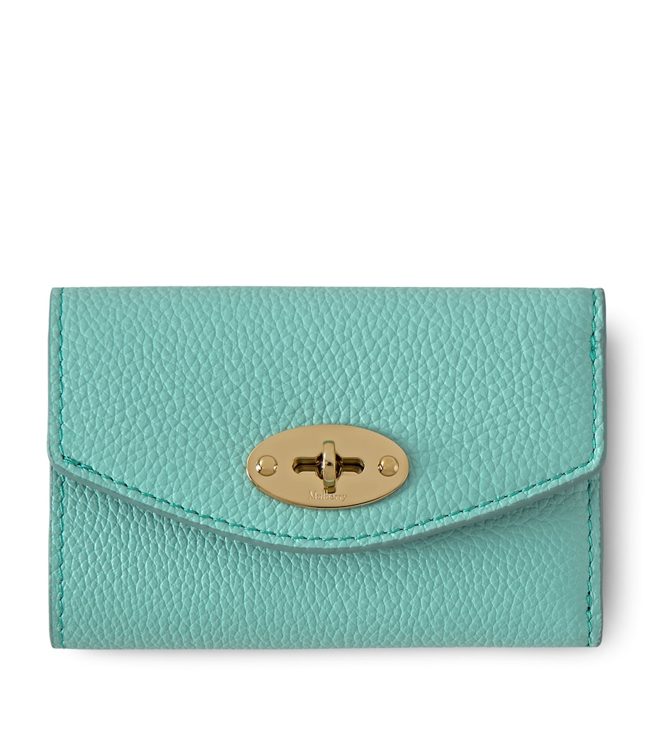 Mulberry Small Leather Folded Darley Wallet Marina Blue Image 1
