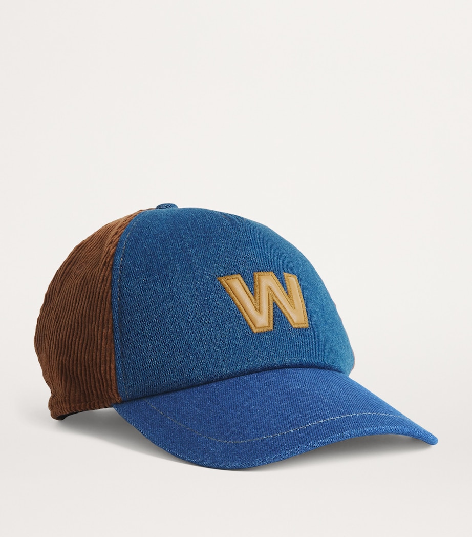 Corduroy and Denim Monogram Baseball Cap LIGHT BLUE Image 2