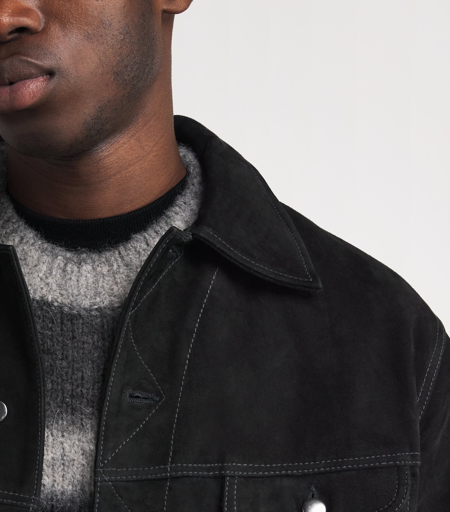 x Aaron Levine Suede Boston Jacket BLACK Image 6