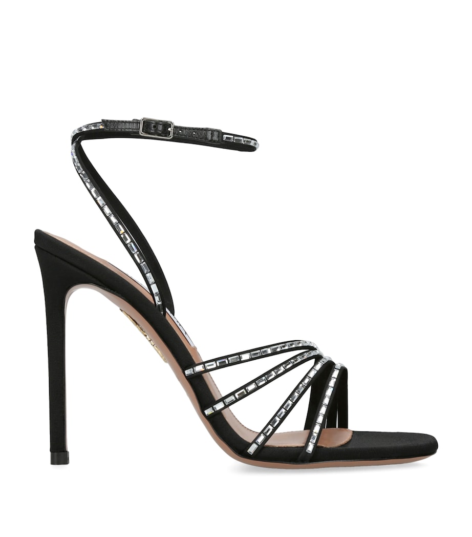 Suede Embellished Mistica Sandals 105 BLACK Image 1