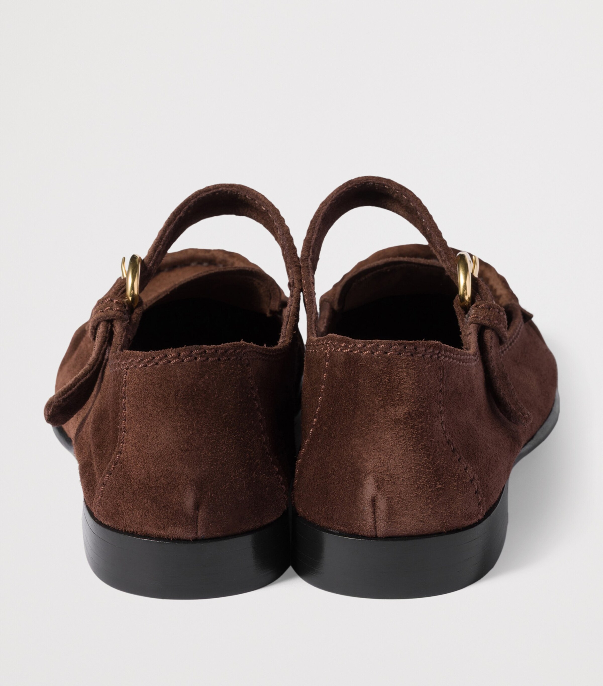 Miu Miu Suede Buckled Loafers Brown Image 5