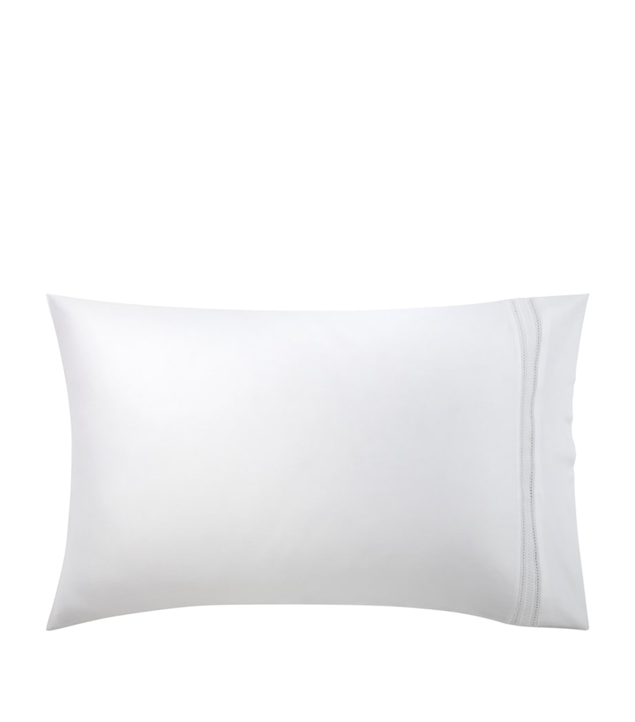 Ralph Lauren Home Cotton Sateen Alistair Pillowcase (50cm x 75cm) White Image 2