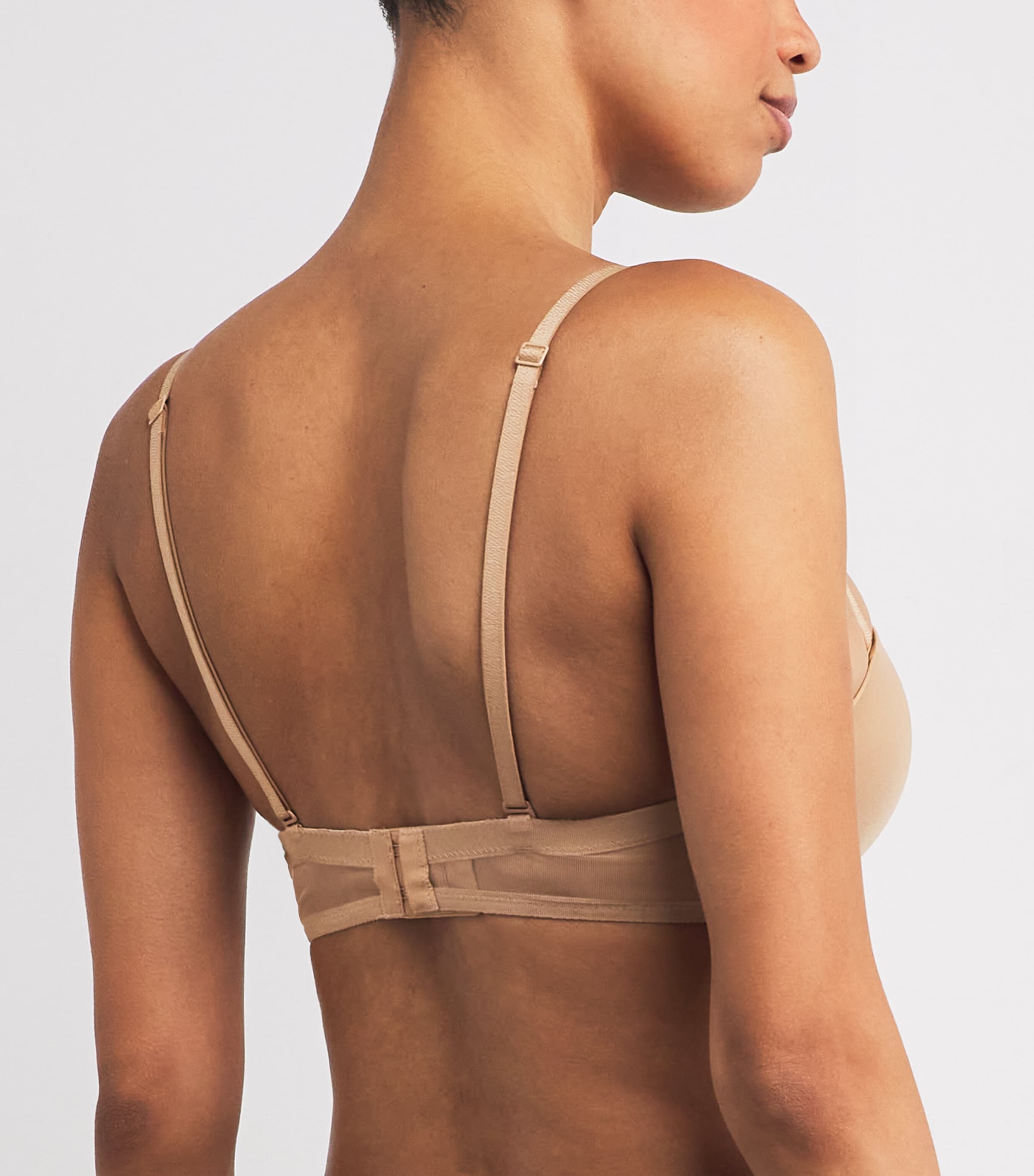 Sheer Emotion Plunge Bandeau Bra SAND Image 3