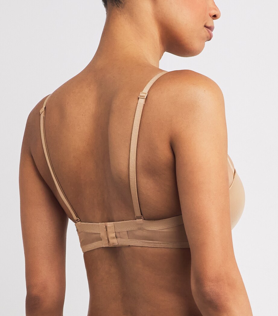 Sheer Emotion Plunge Bandeau Bra SAND Image 3