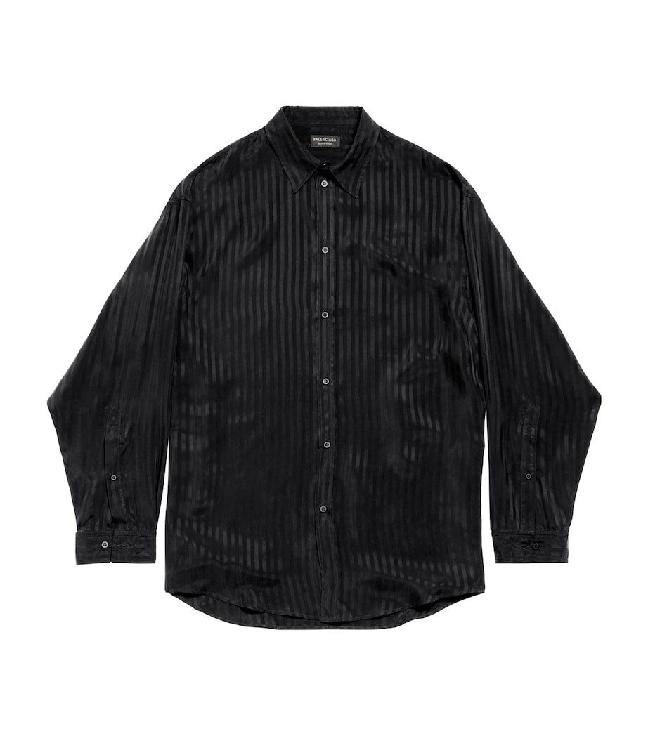 Balenciaga Womens Cupro Stripe Fluid Shirt Image 1