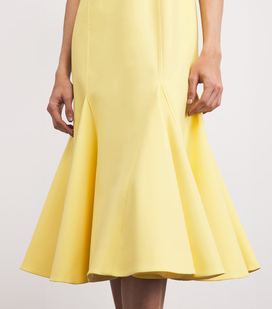 Emilia Wickstead Womens Sleeveless Seema Midi Dress Lemon Image 3